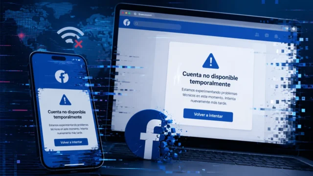 Falla global en Facebook deja cuentas inaccesibles durante la madrugada del domingo. Fotografía editorial relacionada con falla global de Facebook. publicada en Netaware
