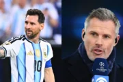 Jamie Carragher analizó cómo Inglaterra podría frenar a Messi antes de la semifinal. Fotografía editorial relacionada con Jamie Carragher Messi Inglaterra. publicada en Netaware