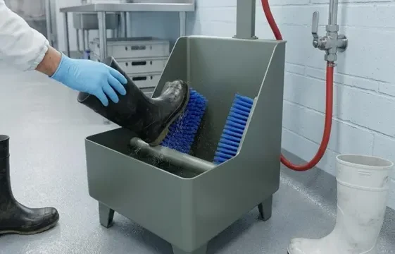 Lava botas industrial: tecnología clave para la inocuidad alimentaria. Imagen destacada sobre lava botas industrial. publicada en Netaware