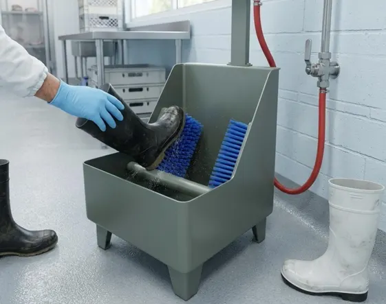 Lava botas industrial: tecnología clave para la inocuidad alimentaria. Imagen destacada sobre lava botas industrial. publicada en Netaware