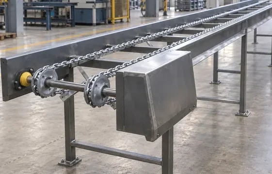 Transportadores de cadena de eslabones: dónde aportan más valor industrial. Imagen destacada sobre transportadores de cadena de eslabones. publicada en Netaware