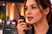 Cómo organizar radios para coordinar equipos en comercios y eventos. Fotografía editorial relacionada con organizar radios en comercios. publicada en Netaware